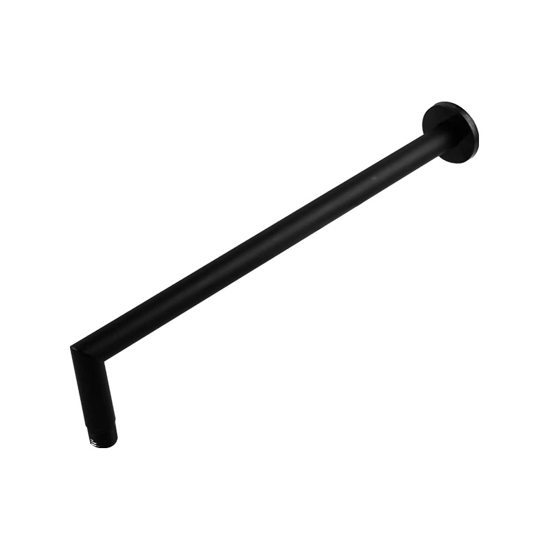 20*400 Modern Round Fixed Over Head Matt Black Shower Arm